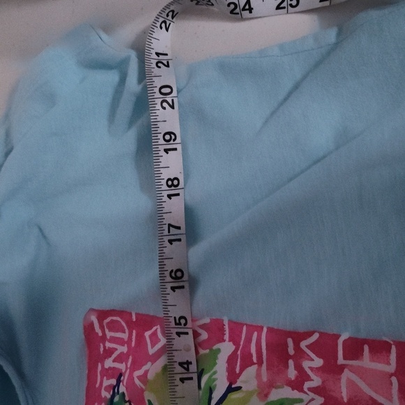 Caribbean Joe blue pam tree  tee size medium - Picture 5 of 6